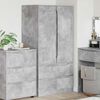 vidaXL Badezimmerschrank Beton Grau 79,5 x 49 x 156 cm Holzwerkstoff