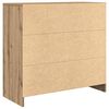 vidaXL Sideboard mit Schublade Artisan-Eiche 80x34x76 cm Holzwerkstoff