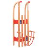 vidaXL Klappschlitten mit R&uuml;ckenlehne 119 cm Holz