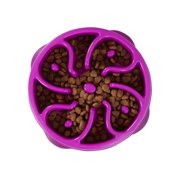 Outward Hound Mini Napf f&uuml;r Hunde Slo Bowl Lila