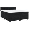 vidaXL Boxspringbett mit Matratze Schwarz 180x200 cm Samt