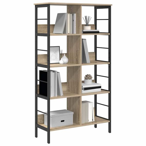 vidaXL B&uuml;cherregal Sonoma-Eiche 82 x 32 x 144,5 cm Holzwerkstoff