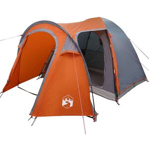 vidaXL Kuppelzelt 6 Personen Grau und Orange