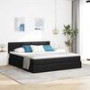 vidaXL Bett mit Stauraum und LED Schwarz 160 x 200 cm Polyester