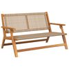 vidaXL gartenm&ouml;bel Beige 122 x 78 x 73 cm Massivholz Akazie