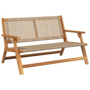 vidaXL gartenm&ouml;bel Beige 122 x 78 x 73 cm Massivholz Akazie