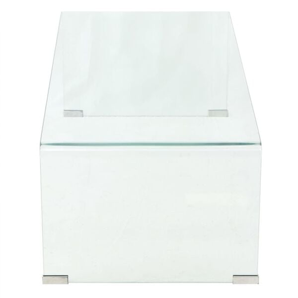 vidaXL Couchtisch Hartglas 98x45x30 cm Transparent