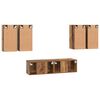 vidaXL TV-Schrankset Wandmontiert 6 pcs Altholz Holzwerkstoff