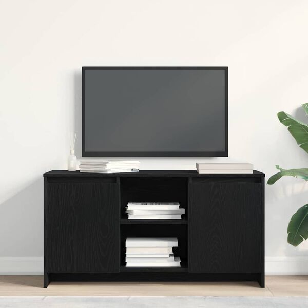 vidaXL TV-Schr&auml;nk Schwarz Eichen-Optik 102 x 37,5 x 52,5 cm