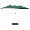 vidaXL Gartenparasol Grün 385 x 209 x 244 cm Stoff