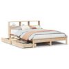 vidaXL Massivholzbett mit Regal ohne Matratze 120x190 cm Kiefer