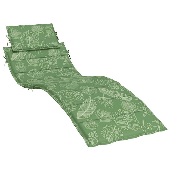 vidaXL Sonnenliegen-Auflage Blattmuster Oxford-Gewebe