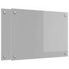 vidaXL K&uuml;chenr&uuml;ckwand 2 pcs Hellgrau 70 x 50 cm Geh&auml;rtetes Glas