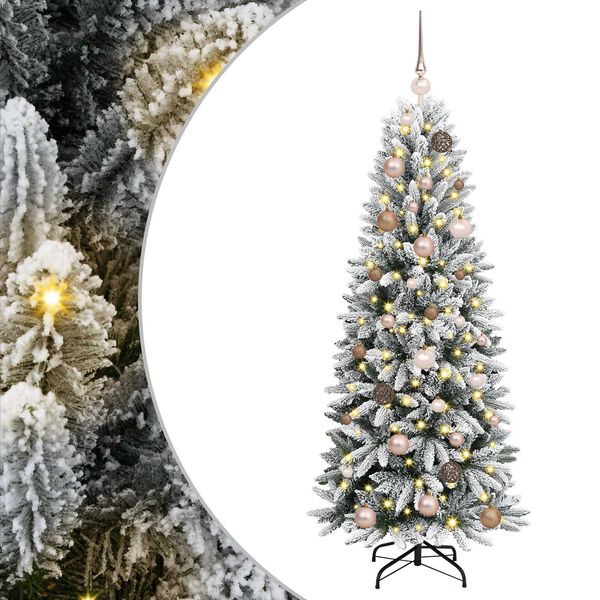 vidaXL K&uuml;nstlicher Weihnachtsbaum mit 150 LEDs mit St&auml;nder Wei&szlig; 150 cm