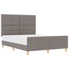 vidaXL Bettgestell mit Kopfteil Taupe 160 x 200 cm Stoff