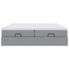 vidaXL Ottoman-Bett mit Matratzen Hellgrau 160x200 cm Stoff