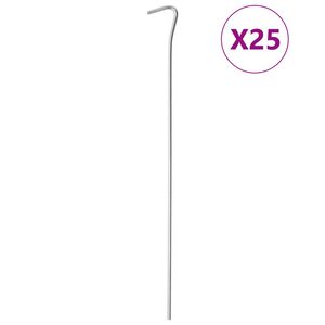 vidaXL Zeltheringe 25 Stk. 30 cm &Oslash;4 mm Verzinkter Stahl