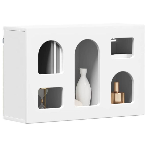 vidaXL H&auml;ngeschrank mit Regal Wei&szlig; 60 x 20 x 40 cm Holzwerkstoff