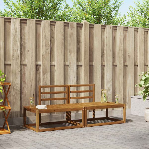 vidaXL Outdoor-Sofagarnitur 2 pcs Natur 182,5 x 63 x 73 cm