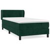 vidaXL Boxspringbett mit Matratze Dunkelgr&uuml;n 100x200 cm Samt