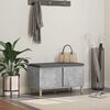 vidaXL Flurbank mit Kissen mit Speicher Beton Grau 60 x 38 x 46 cm