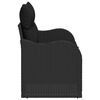 vidaXL Gartensofa Schwarz 121 x 62 x 69cm Poly-Rattan