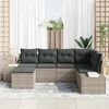 vidaXL Gartensofa-set mit Kissen 6 pcs Hellgrau Poly-Rattan