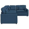 vidaXL Modulares Sofa mit Kissen Stoff Blau