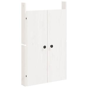 vidaXL T&uuml;ren f&uuml;r Outdoor-K&uuml;che MEPPEL Wei&szlig; 50x9x82 cm Massivholz Kiefer