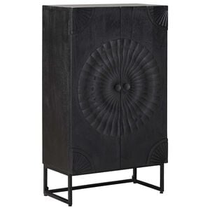 vidaXL Highboard Schwarz 55 x 30 x 95 cm