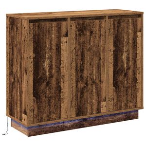 vidaXL LED-Sideboard Altholz 90 x 32 x 75 cm Holzwerkstoff