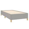 vidaXL Boxspringbett mit Matratze Hellgrau 100x200 cm Stoff