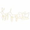 vidaXL Rentier und Schlitten Weihnachtsdekoration LOVIISA 240 LEDs