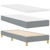 vidaXL LED Boxspringbett mit Matratze Hellgrau 80 x 200 cm Stoff