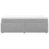 vidaXL Boxspringbett mit Matratze Hellgrau 90x200 cm Stoff