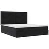 vidaXL Ottoman-Bett mit Matratzen & LEDs Schwarz 180x200 cm Samt
