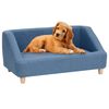 vidaXL Hundesofa Blau 85x50x39 cm Leinen