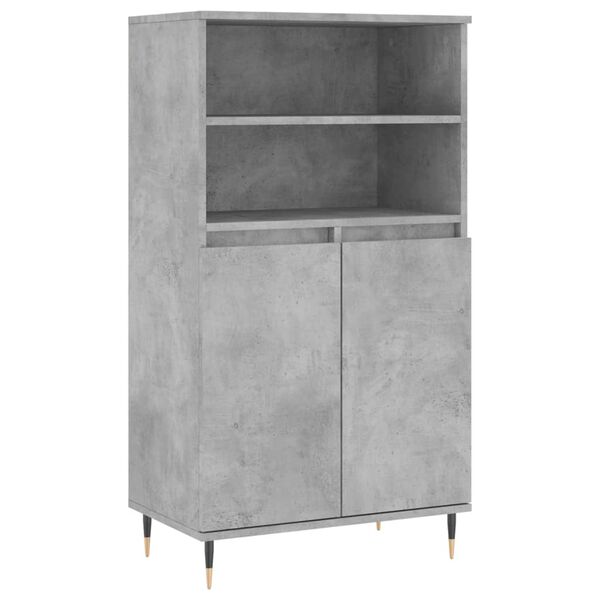 vidaXL Highboard Betongrau 60x36x110 cm Holzwerkstoff