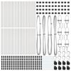 vidaXL Zaunpfosten Sonstiges 52 pcs Grau 3,2 x 3,2 x 100 cm Stahl