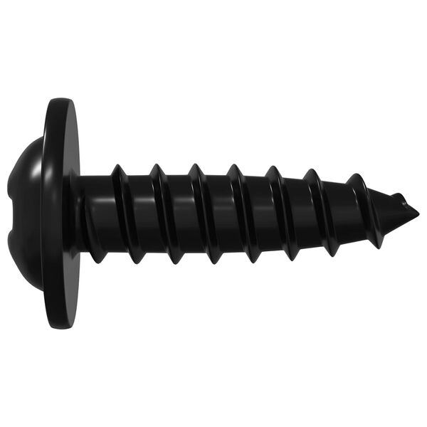 vidaXL Selbstschneidender Nagel 12 pcs Schwarz 3,5 x 12 mm Eisen