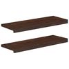 vidaXL Fensterb&auml;nke 2 stk. Dunkelbraun 70 x 30 x 2 cm Massivholz Buche