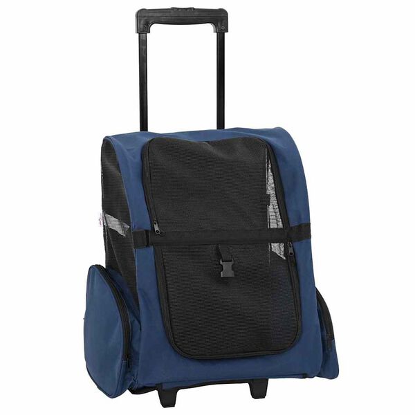 vidaXL Trolley für Haustiere 3-in-1 Blau 48x32x(57-106) cm cm Oxford-Gewebe
