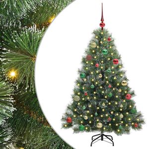 vidaXL K&uuml;nstlicher Weihnachtsbaum mit 150 LEDs Gr&uuml;n 150 cm PE und PVC
