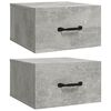 vidaXL Wand-Nachttische 2 Stk. Betongrau 35x35x20 cm