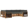 vidaXL Outdoor-Sofagarnitur 6 stk. Natur und Anthrazit