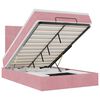 vidaXL Ottoman-Bett mit Matratzen & LEDs Rosa 120x190 cm Samt