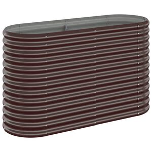 vidaXL Hochbeet Verzinkter Stahl 114x40x68 cm Braun