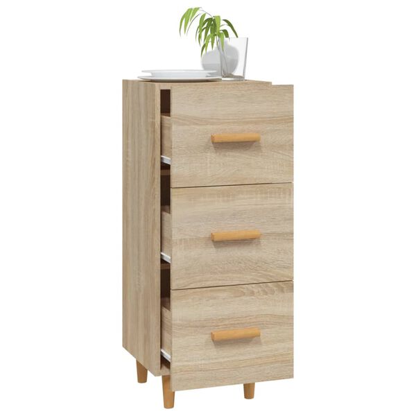 vidaXL Sideboard Sonoma-Eiche 34,5x34x90 cm Holzwerkstoff