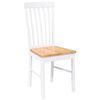 vidaXL Esszimmerstühle 2 Stk. Weiß Massivholz Gummibaum