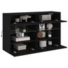vidaXL TV-Wandschrank mit LED-Leuchten Schwarz 98,5x30x60,5 cm